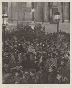 Véspera de Ano Novo fora da Catedral de São Paulo, Auld Lang Syne